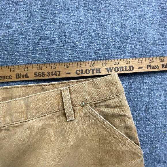 VTG Carhartt Jeans Mens 40x31 Brown Duck Canvas Carpenter Union Made USA 90s Y2K - Picture 9 of 16